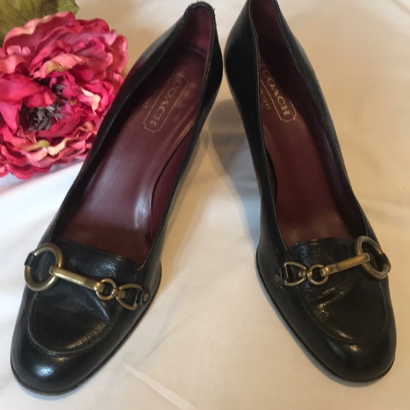 Coach Shoes - Coach Aubry black leather pumps Size 7B